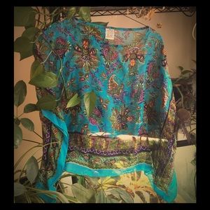 Boho paisley poncho